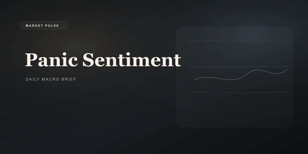 Panic Sentiment, Quiet Gold at $4,765 — April 10 Outlook